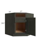 Charlotte Dark Grey 36" Diagonal Corner Sink Base Cabinet