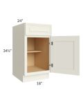 Cambridge Antique White Glaze 18" Base Cabinet
