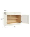 Cambridge Antique White Glaze 42" Base Cabinet