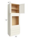 Cambridge Antique White Glaze 33x96x24 Oven Cabinet