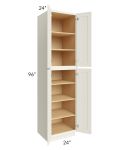 Cambridge Antique White Glaze 24x96x24 Wall Pantry Cabinet