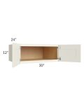 Cambridge Antique White Glaze 30x12x24 Wall Cabinet