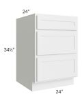 Gramercy White 24" Drawer Base Cabinet