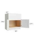 Salem White 30" Farm Sink Base Cabinet 