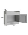 Dove Grey Shaker 36" Farm Sink Base Cabinet