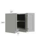 Dove Grey Shaker 36" Lazy Susan Base Cabinet