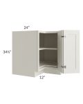 Providence Cream 36" Lazy Susan Base Cabinet