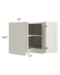 Providence Cream 36" Corner Base Cabinet with 1 Fixed Shelf