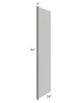 Dove Grey Shaker 24x96 Refrigerator End Panel with a 3" Return