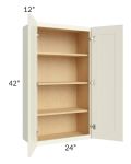Linen Shaker 24x42 Wall Cabinet