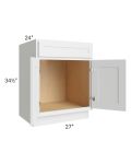 Gramercy White 27" Sink Base Cabinet