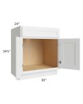 Gramercy White 30" Sink Base Cabinet