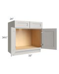 Midtown Light Grey Shaker 33" Sink Base Cabinet