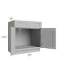 Dove Grey Shaker 33" Sink Base Cabinet