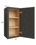 Charcoal Grey Shaker 15x30 Wall Cabinet