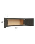 Charcoal Grey Shaker 30x12 Wall Cabinet 