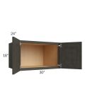 Charcoal Grey Shaker 30x18x24 Wall Cabinet