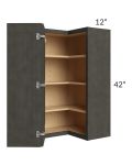 Charcoal Grey Shaker 24x42 Wall Easy Reach Cabinet