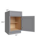 Grey Shaker 21" Base Cabinet