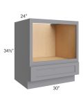 Grey Shaker 30" Microwave Base Cabinet