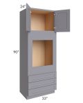 Grey Shaker 33x90x24 Oven Cabinet