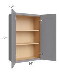 Grey Shaker 24x36 Wall Cabinet