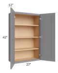 Grey Shaker 27x42 Wall Cabinet