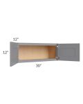 Grey Shaker 30x12 Wall Cabinet 