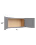 Grey Shaker 30x15 Wall Cabinet 