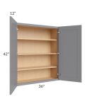 Grey Shaker 36x42 Wall Cabinet