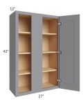 Grey Shaker 27x42 Wall Blind Cabinet 