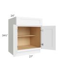 Brilliant White Shaker 27" Base Cabinet