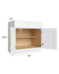 Brilliant White Shaker 33" Base Cabinet
