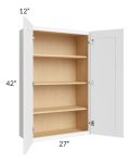 Brilliant White Shaker 27x42 Wall Cabinet