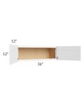 Brilliant White Shaker 36x12 Wall Cabinet 
