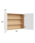 Brilliant White Shaker 36x30 Wall Cabinet
