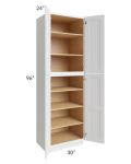 Belfast White 30x24x96 Pantry Cabinet