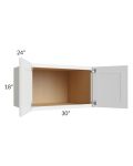 Lakewood White 30x18x24 Wall Cabinet
