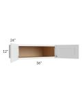 Lakewood White 36x12x24 Wall Cabinet 