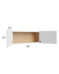 Lakewood White 36x15 Wall Cabinet 
