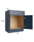 Midtown Blue Shaker 27" Vanity Sink Base Cabinet