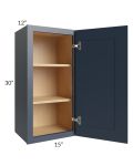 Midtown Blue Shaker 15x30 Wall Cabinet