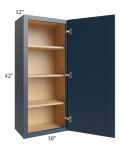 Midtown Blue Shaker 18x42 Wall Cabinet