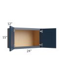 Midtown Blue Shaker 24x15 Wall Cabinet