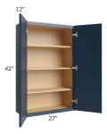 Midtown Blue Shaker 27x42 Wall Cabinet