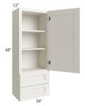 Providence Cream 18x48 Wall Cabinet with 2 Drawers