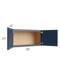 Midtown Blue Shaker 30x15 Wall Cabinet