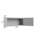 Dove Grey Shaker 33x15 Wall Cabinet