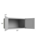 Dove Grey Shaker 33x18x24 Wall Cabinet