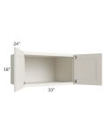 Providence Cream Glaze 33x18x24 Wall Cabinet